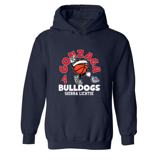 Gonzaga - NCAA Women's Basketball : Sierra Lichtie - Fashion Shersey Hooded Sweatshirt-0
