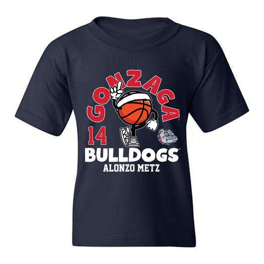 Gonzaga - NCAA Men's Basketball : Alonzo Metz - Fashion Shersey Youth T-Shirt-0