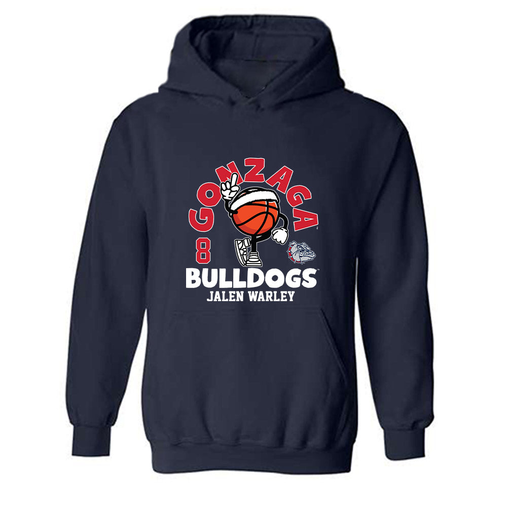 Gonzaga - NCAA Men's Basketball : Jalen Warley - Fashion Shersey Hooded Sweatshirt-0