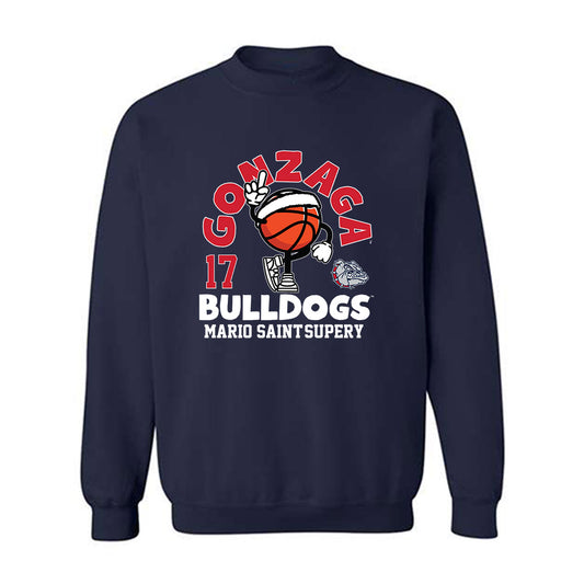 Gonzaga - NCAA Men's Basketball : Mario Saint-Supery - Fashion Shersey Crewneck Sweatshirt-0