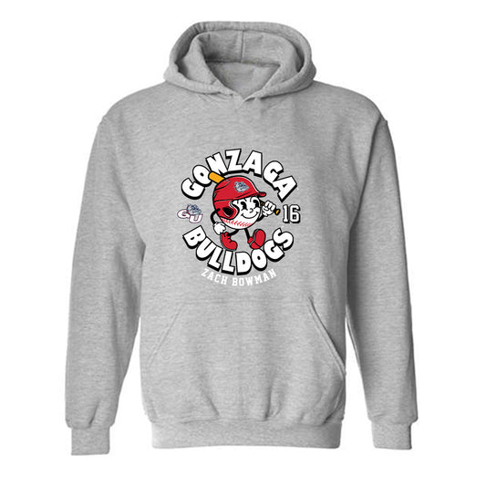Gonzaga - NCAA Baseball : Zach Bowman - Classic Fashion Shersey Hooded Sweatshirt-0