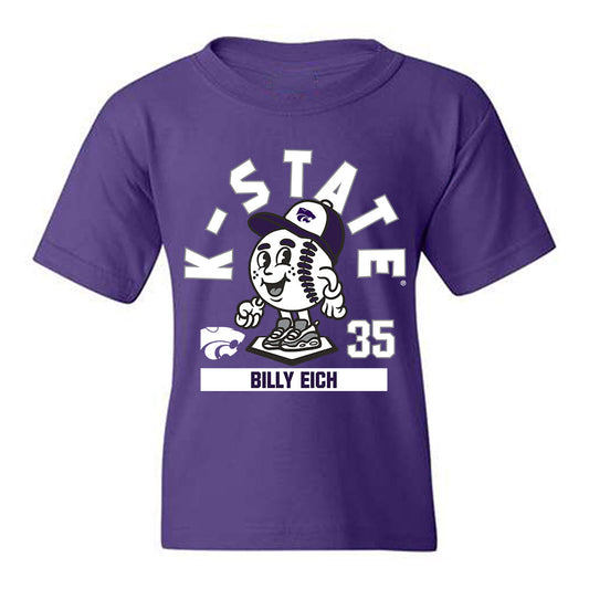 Kansas State - NCAA Baseball : Billy Eich - Fashion Shersey Youth T-Shirt-0