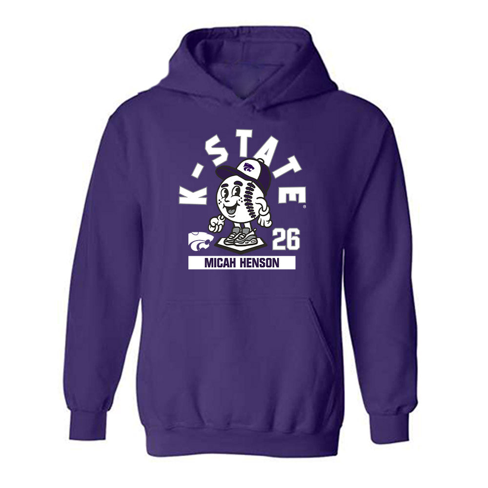 Kansas State - NCAA Baseball : Micah Henson - Fashion Shersey Hooded Sweatshirt-0