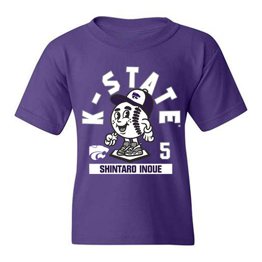 Kansas State - NCAA Baseball : Shintaro Inoue - Fashion Shersey Youth T-Shirt-0