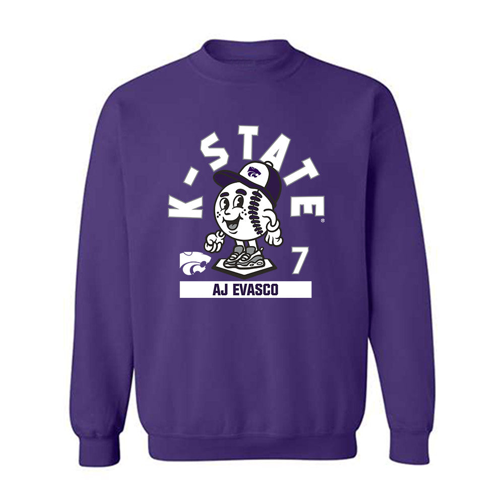 Kansas State - NCAA Baseball : Aj Evasco - Fashion Shersey Crewneck Sweatshirt-0