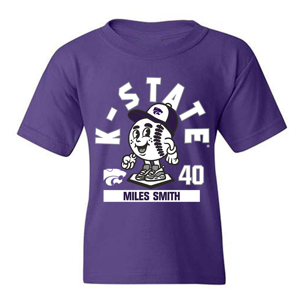 Kansas State - NCAA Baseball : Miles Smith - Fashion Shersey Youth T-Shirt-0