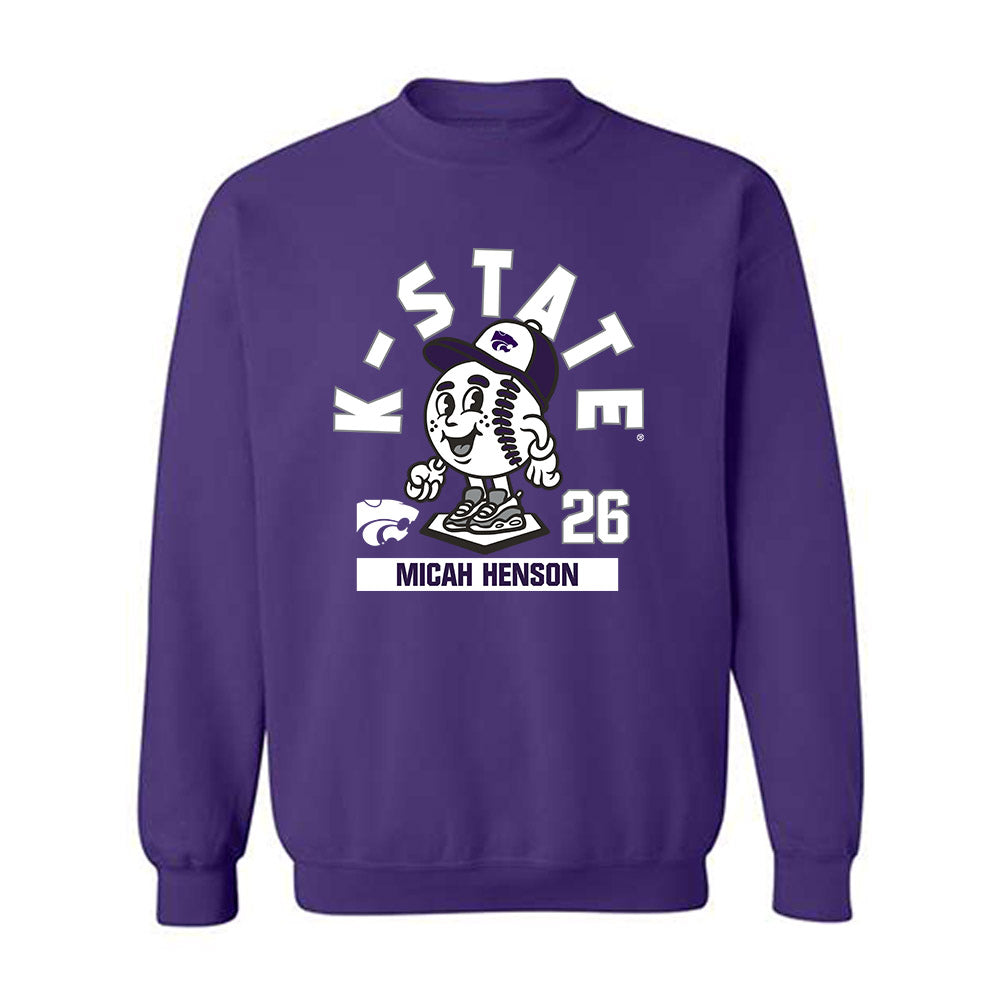 Kansas State - NCAA Baseball : Micah Henson - Fashion Shersey Crewneck Sweatshirt-0