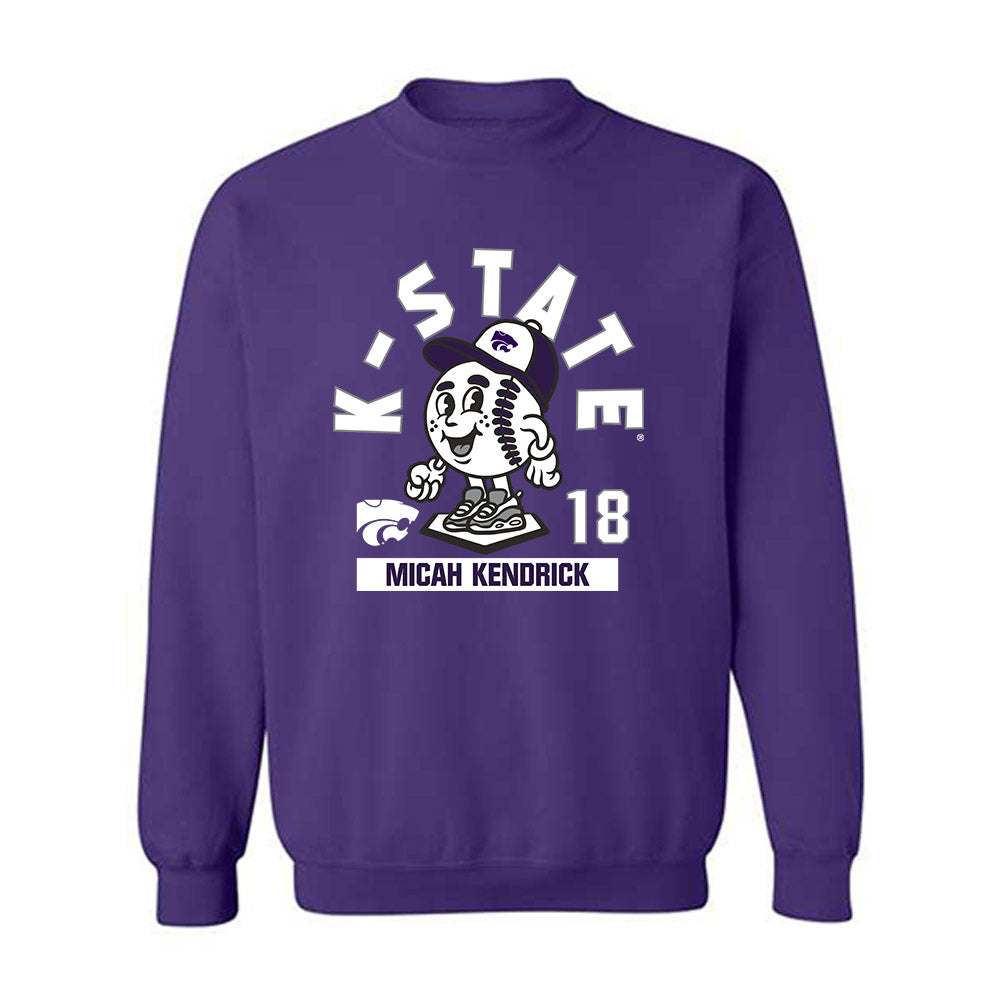 Kansas State - NCAA Baseball : Micah Kendrick - Fashion Shersey Crewneck Sweatshirt-0