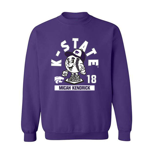 Kansas State - NCAA Baseball : Micah Kendrick - Fashion Shersey Crewneck Sweatshirt-0