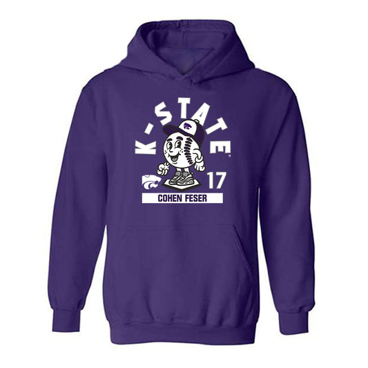 Kansas State - NCAA Baseball : Cohen Feser - Fashion Shersey Hooded Sweatshirt-0