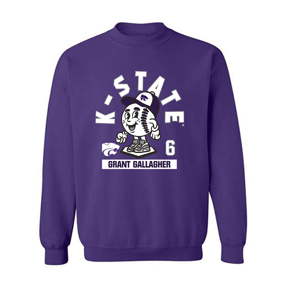 Kansas State - NCAA Baseball : Grant Gallagher - Fashion Shersey Crewneck Sweatshirt-0