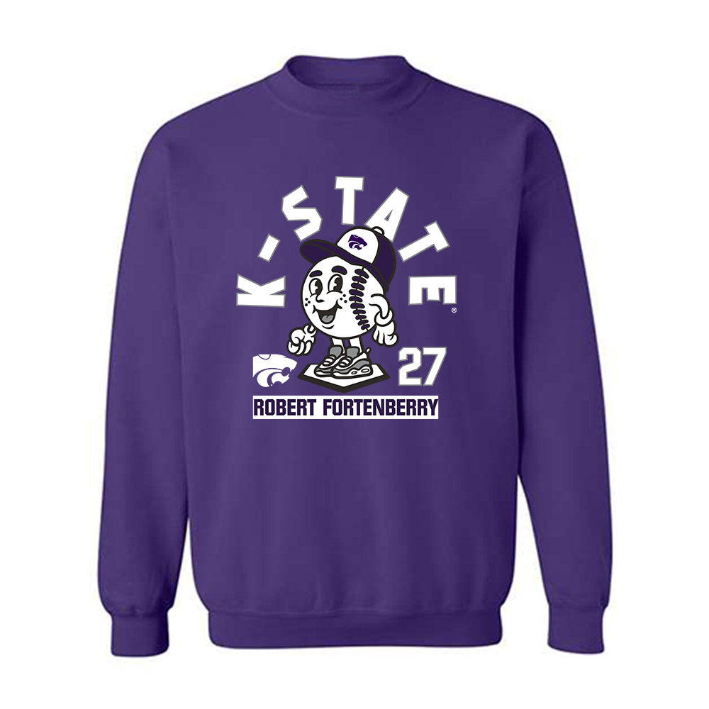 Kansas State - NCAA Baseball : Robert Fortenberry - Fashion Shersey Crewneck Sweatshirt-0