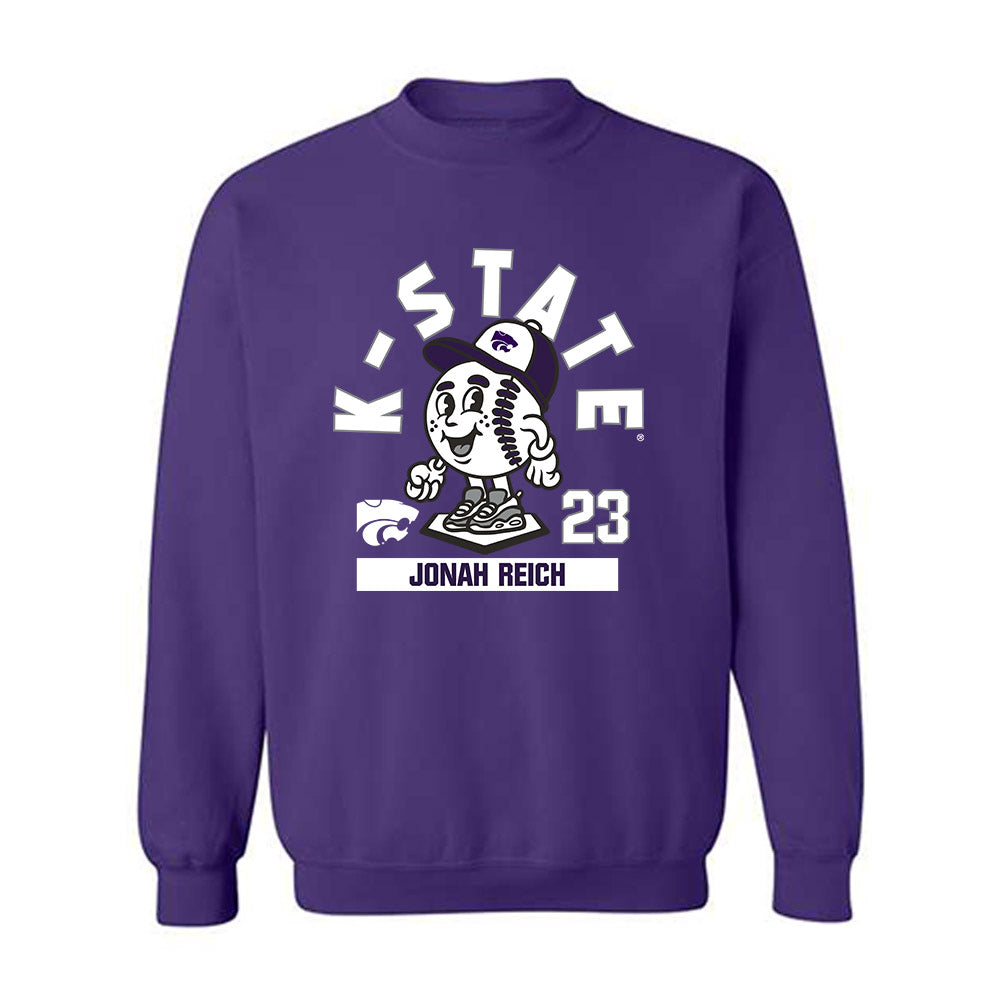 Kansas State - NCAA Baseball : Jonah Reich - Fashion Shersey Crewneck Sweatshirt-0