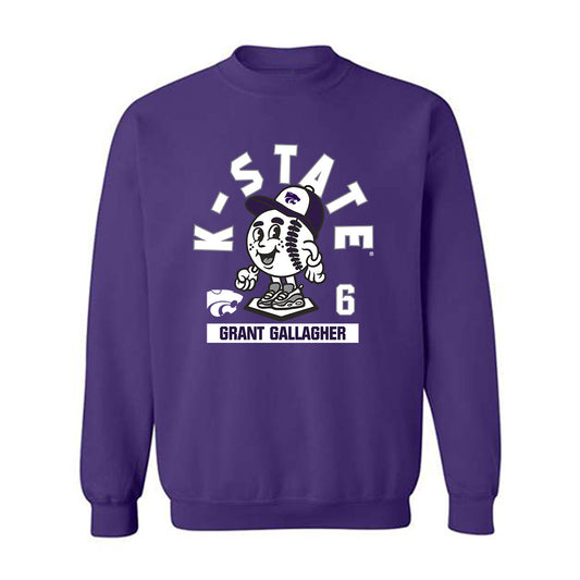 Kansas State - NCAA Baseball : Grant Gallagher - Fashion Shersey Crewneck Sweatshirt-0