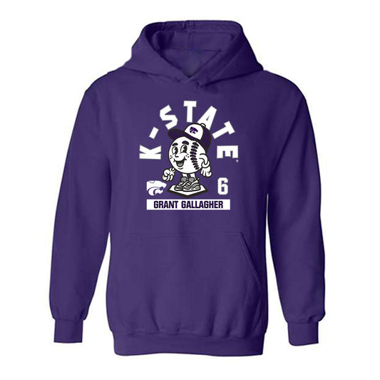 Kansas State - NCAA Baseball : Grant Gallagher - Fashion Shersey Hooded Sweatshirt-0
