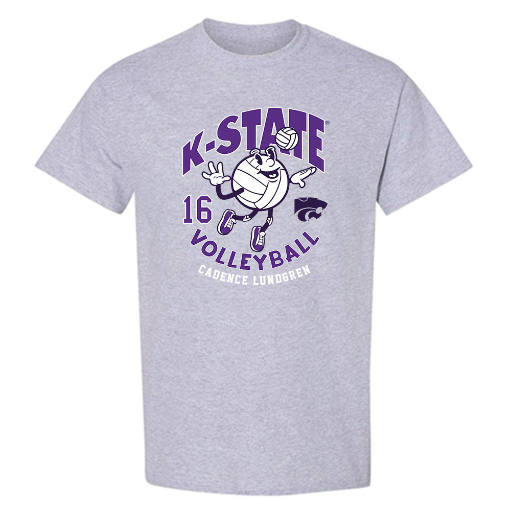 Kansas State - NCAA Women's Volleyball : Cadence Lundgren - Fashion Shersey T-Shirt-0