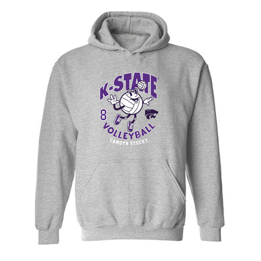 Kansas State - NCAA Women's Volleyball : Camdyn Stucky - Fashion Shersey Hooded Sweatshirt-0
