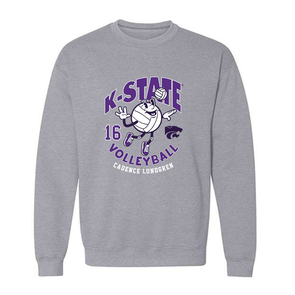 Kansas State - NCAA Women's Volleyball : Cadence Lundgren - Fashion Shersey Crewneck Sweatshirt-0