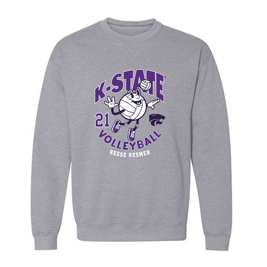 Kansas State - NCAA Women's Volleyball : Reese Resmer - Fashion Shersey Crewneck Sweatshirt-0