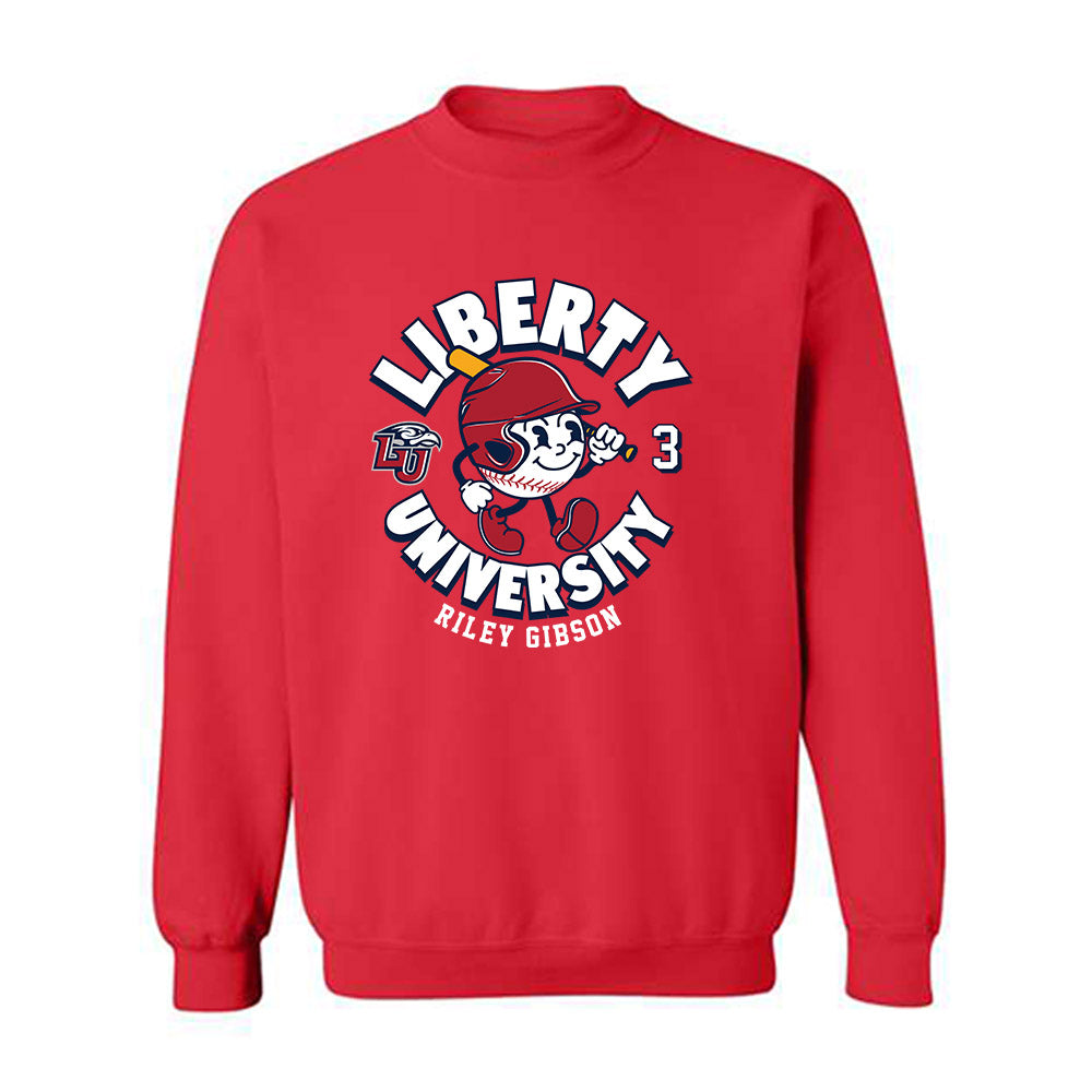 Liberty - NCAA Baseball : Riley Gibson - Fashion Shersey Crewneck Sweatshirt-0
