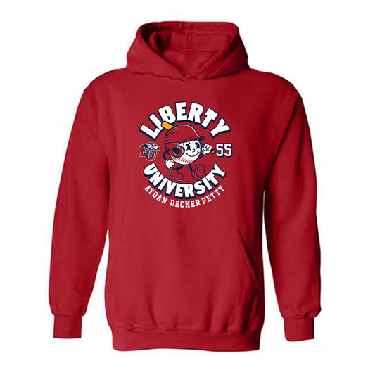 Liberty - NCAA Baseball : Aydan Decker-Petty - Fashion Shersey Hooded Sweatshirt-0