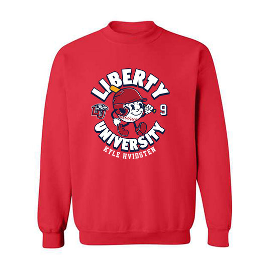 Liberty - NCAA Baseball : Kyle Hvidsten - Fashion Shersey Crewneck Sweatshirt-0