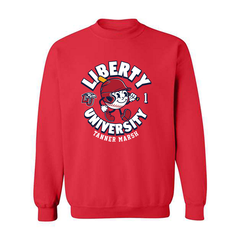 Liberty - NCAA Baseball : Tanner Marsh - Fashion Shersey Crewneck Sweatshirt-0