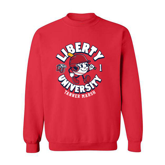 Liberty - NCAA Baseball : Tanner Marsh - Fashion Shersey Crewneck Sweatshirt-0