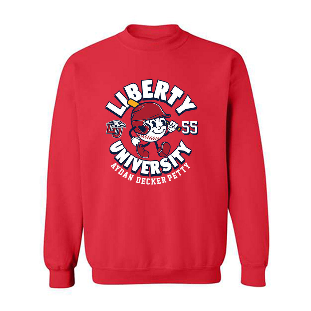 Liberty - NCAA Baseball : Aydan Decker-Petty - Fashion Shersey Crewneck Sweatshirt-0