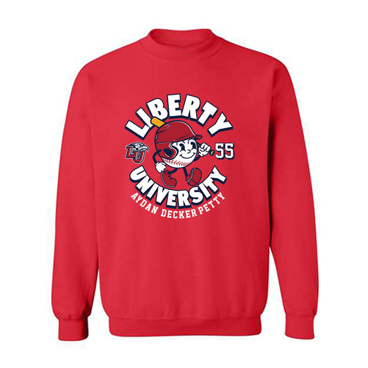 Liberty - NCAA Baseball : Aydan Decker-Petty - Fashion Shersey Crewneck Sweatshirt-0