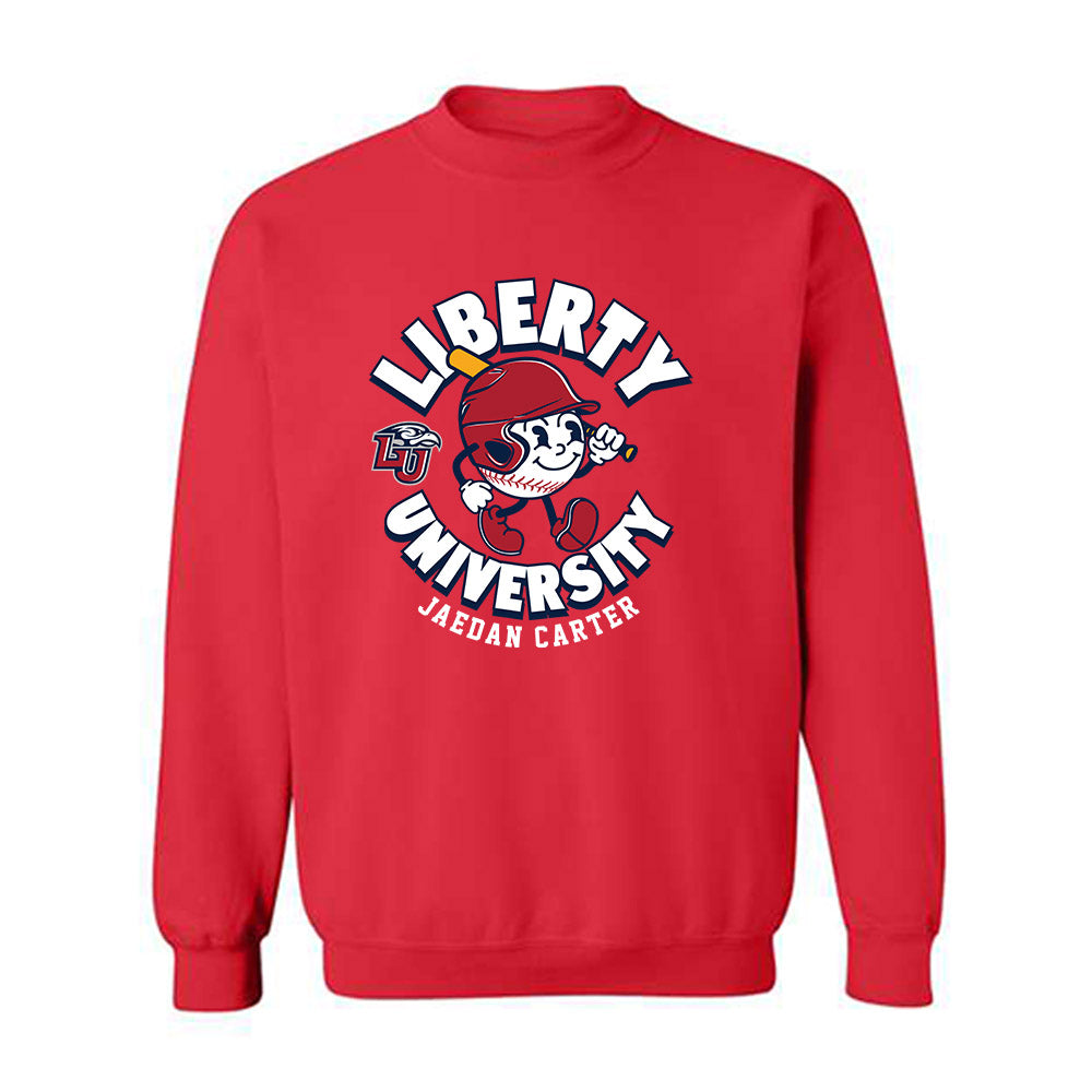 Liberty - NCAA Baseball : Jaedan Carter - Fashion Shersey Crewneck Sweatshirt-0