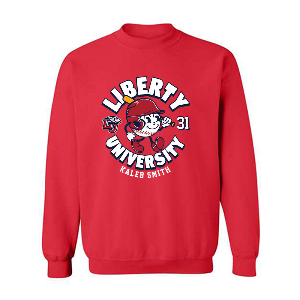 Liberty - NCAA Baseball : Kaleb Smith - Fashion Shersey Crewneck Sweatshirt-0