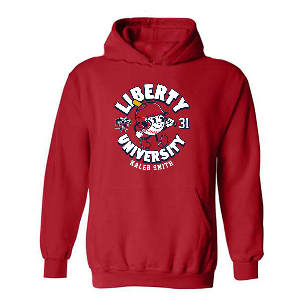 Liberty - NCAA Baseball : Kaleb Smith - Fashion Shersey Hooded Sweatshirt-0