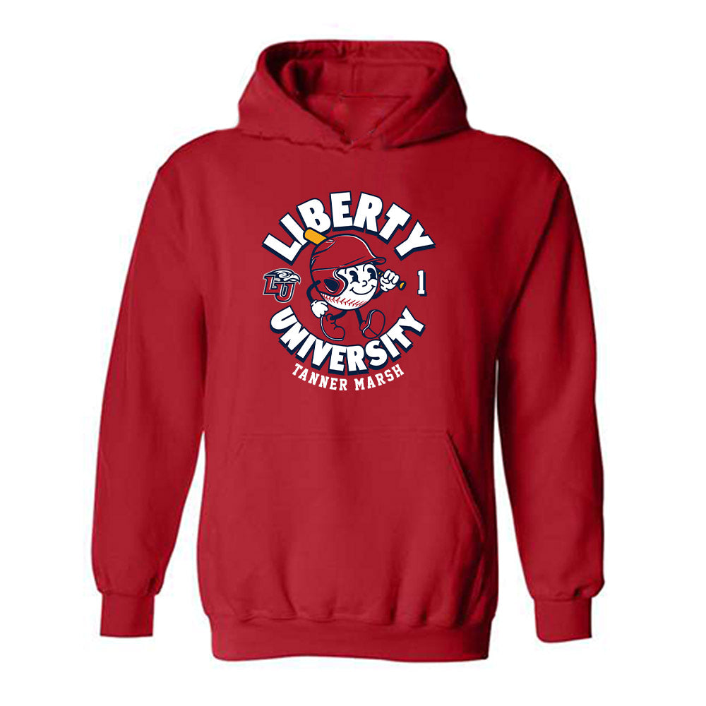 Liberty - NCAA Baseball : Tanner Marsh - Fashion Shersey Hooded Sweatshirt-0