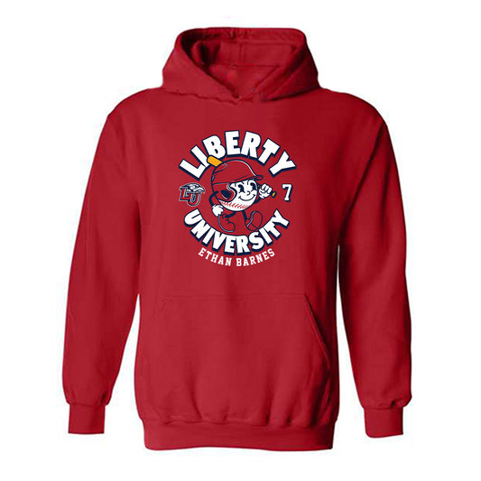 Liberty - NCAA Baseball : Ethan Barnes - Fashion Shersey Hooded Sweatshirt-0