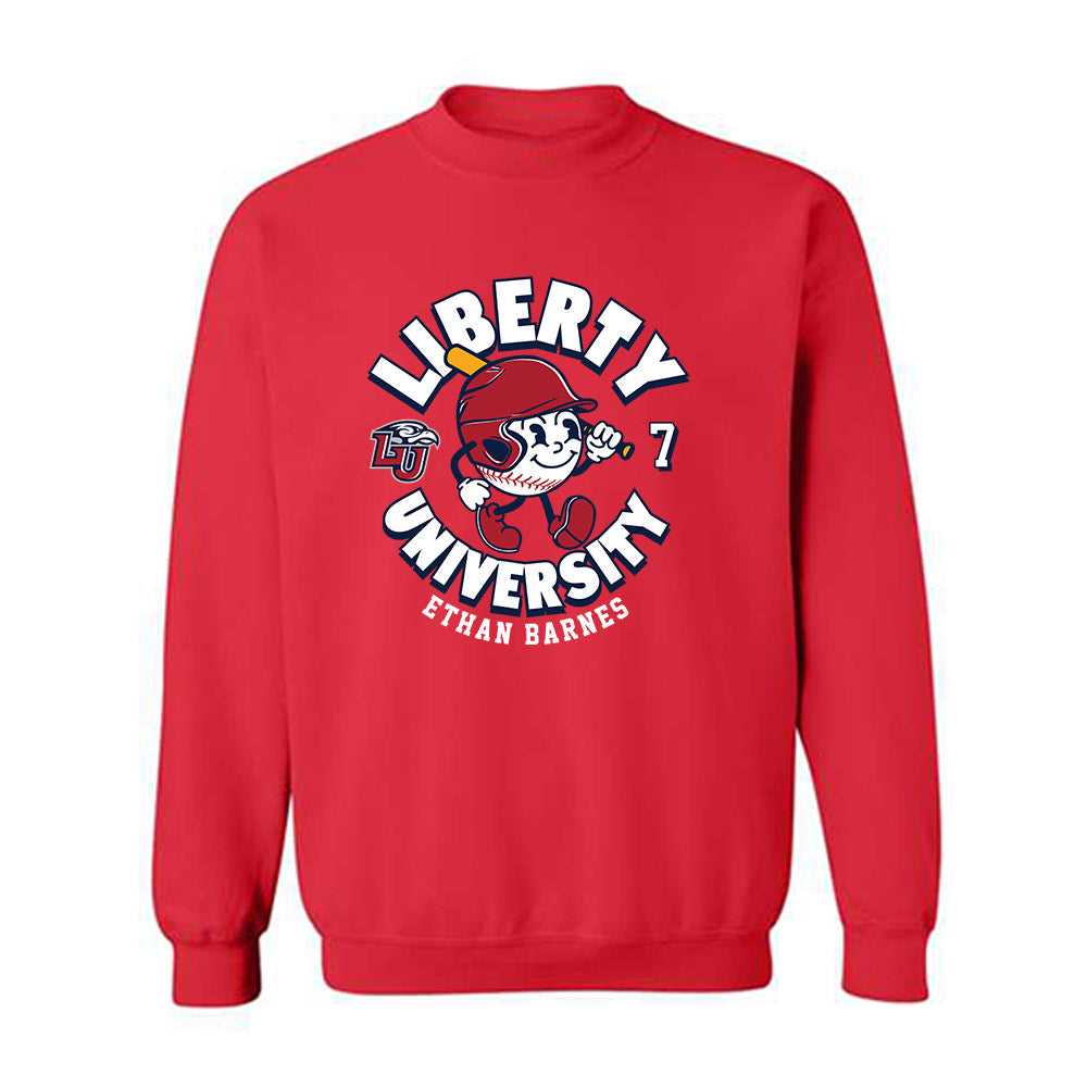 Liberty - NCAA Baseball : Ethan Barnes - Fashion Shersey Crewneck Sweatshirt-0