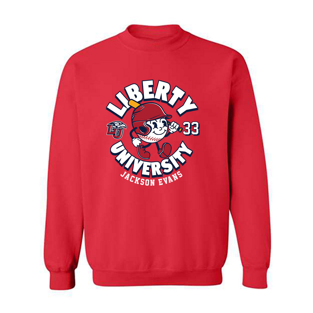 Liberty - NCAA Baseball : Jackson Evans - Fashion Shersey Crewneck Sweatshirt-0