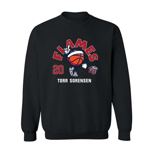Liberty - NCAA Men's Basketball : Torr Sorensen - Fashion Shersey Crewneck Sweatshirt-0