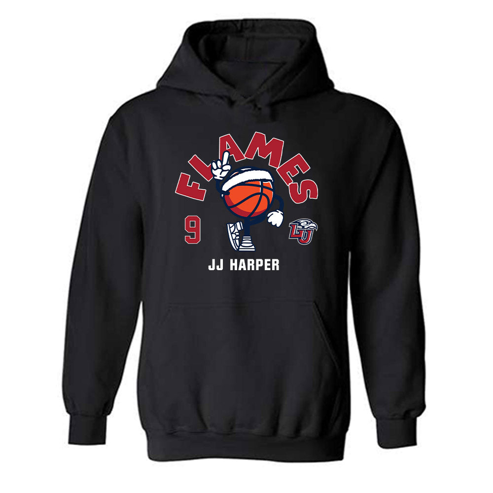 Liberty - NCAA Men's Basketball : JJ Harper - Fashion Shersey Hooded Sweatshirt-0