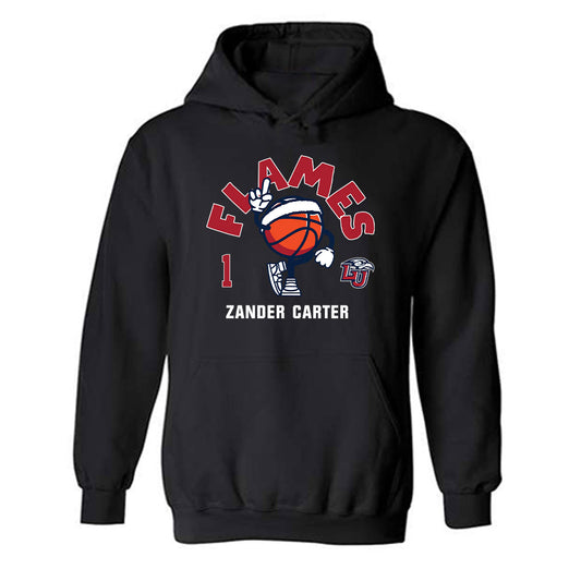 Liberty - NCAA Men's Basketball : Zander Carter - Fashion Shersey Hooded Sweatshirt-0