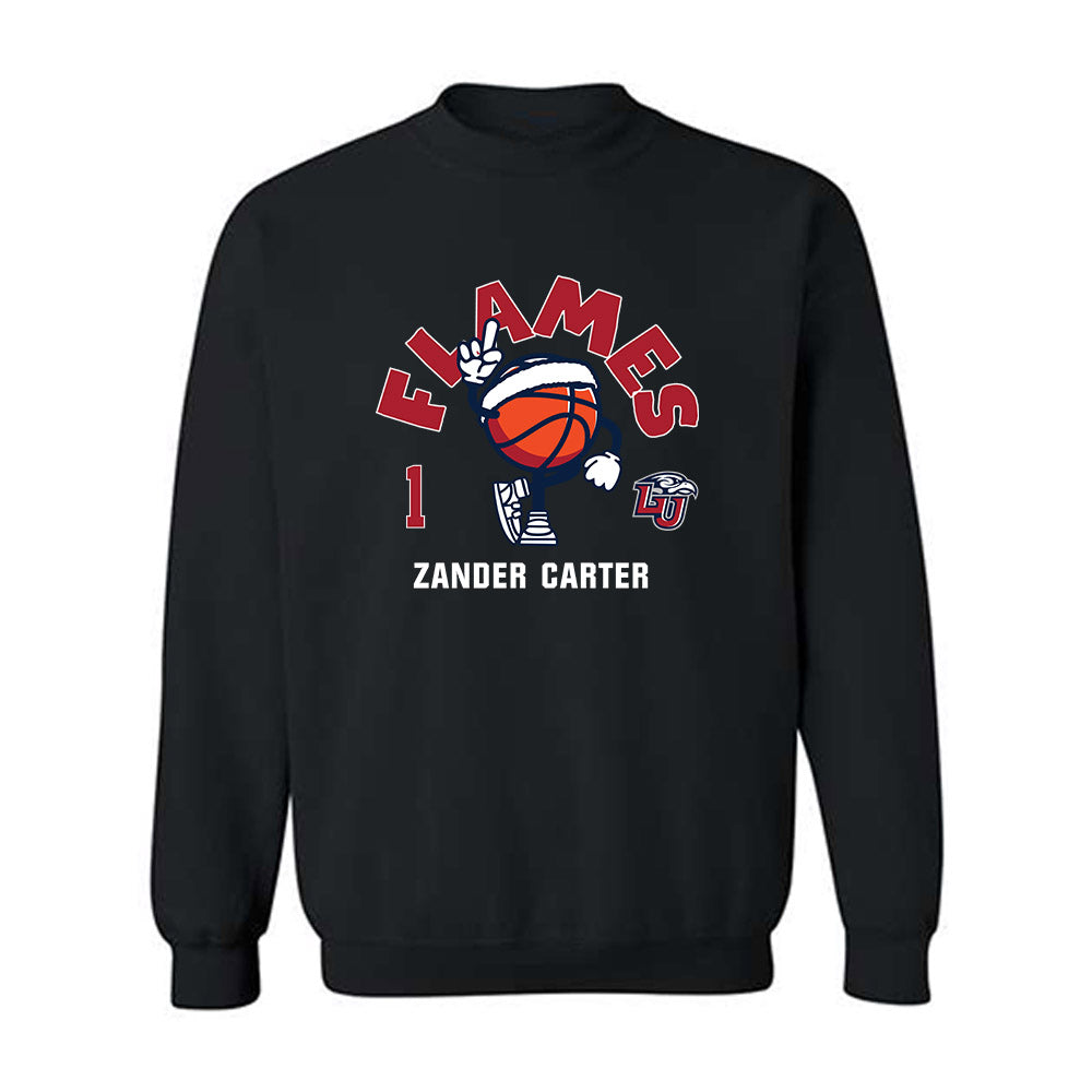 Liberty - NCAA Men's Basketball : Zander Carter - Fashion Shersey Crewneck Sweatshirt-0