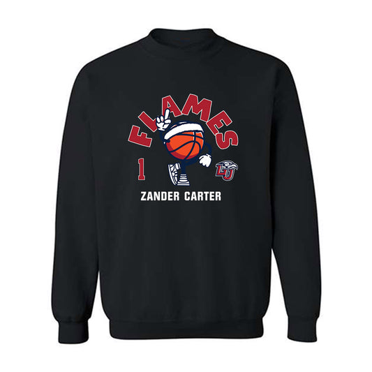 Liberty - NCAA Men's Basketball : Zander Carter - Fashion Shersey Crewneck Sweatshirt-0