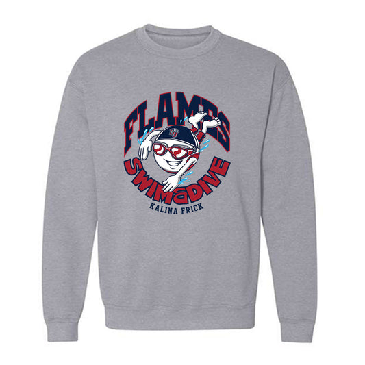 Liberty - NCAA Women's Swimming & Diving : Kalina Frick - Fashion Shersey Crewneck Sweatshirt-0