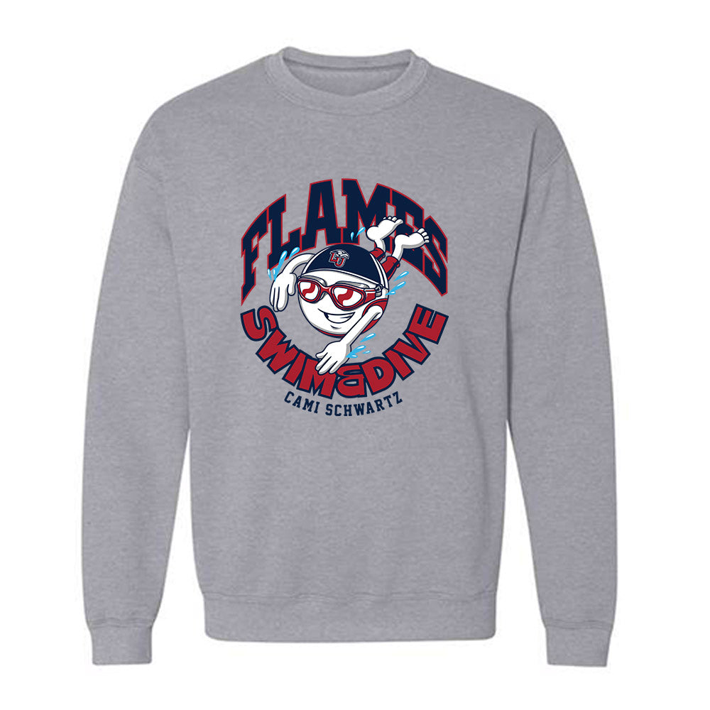 Liberty - NCAA Women's Swimming & Diving : Cami Schwartz - Fashion Shersey Crewneck Sweatshirt-0