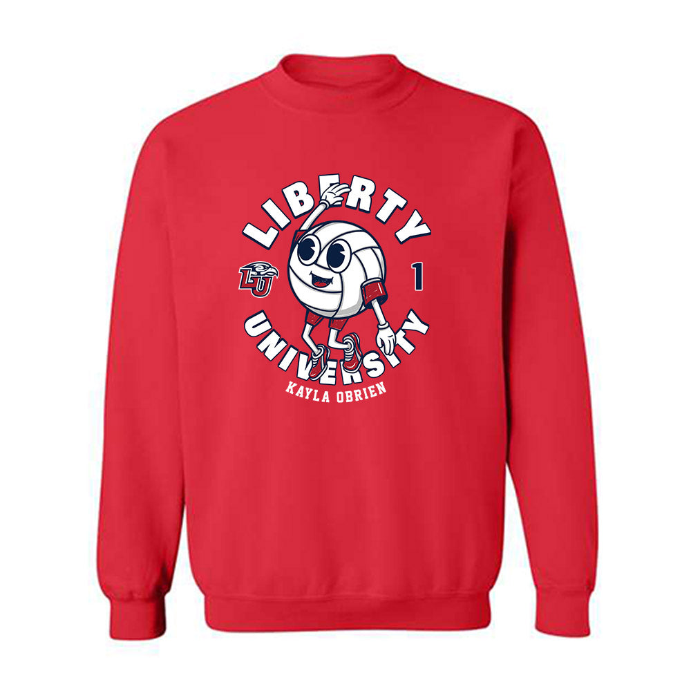Liberty - NCAA Women's Volleyball : Kayla OBrien - Fashion Shersey Crewneck Sweatshirt-0