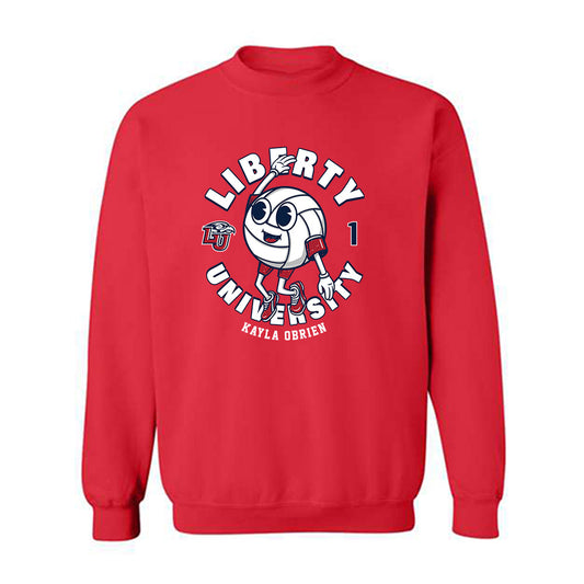 Liberty - NCAA Women's Volleyball : Kayla OBrien - Fashion Shersey Crewneck Sweatshirt-0