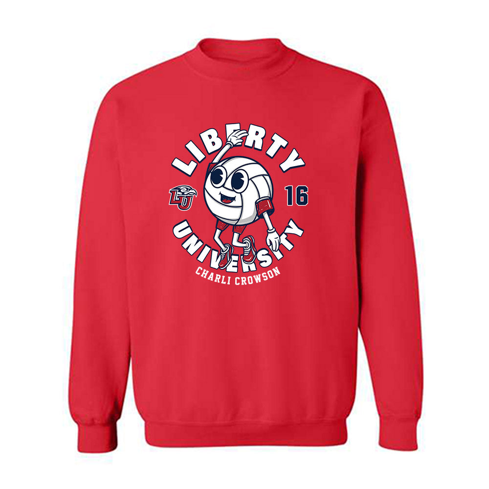 Liberty - NCAA Women's Volleyball : Charli Crowson - Fashion Shersey Crewneck Sweatshirt-0