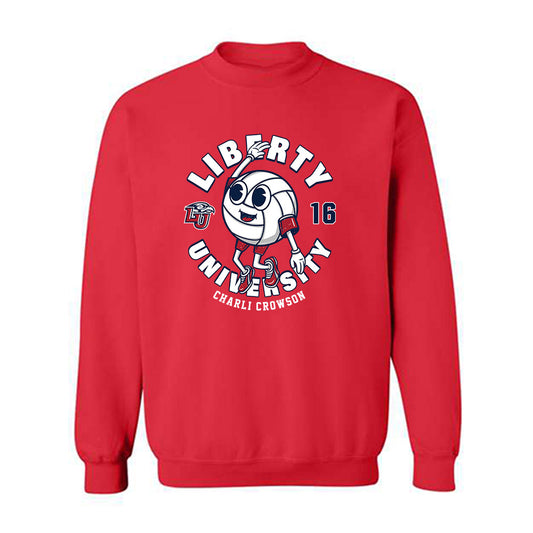 Liberty - NCAA Women's Volleyball : Charli Crowson - Fashion Shersey Crewneck Sweatshirt-0