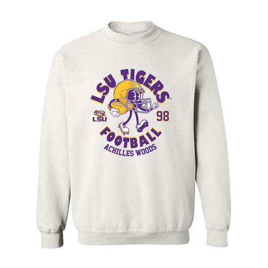 LSU - NCAA Football : Achilles Woods - Fashion Shersey Crewneck Sweatshirt-0