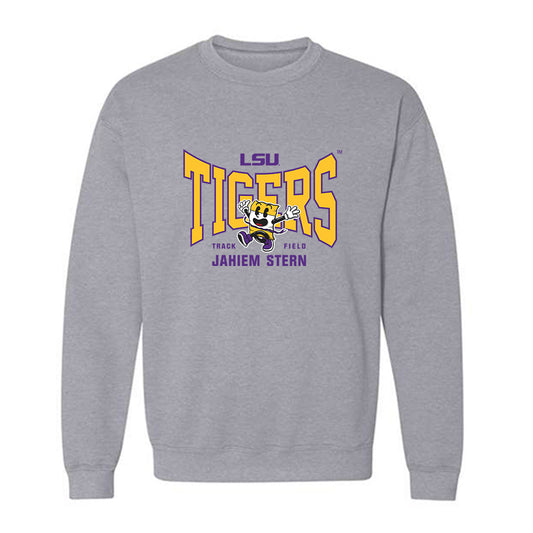 LSU - NCAA Men's Track & Field : Jahiem Stern - Fashion Shersey Crewneck Sweatshirt-0